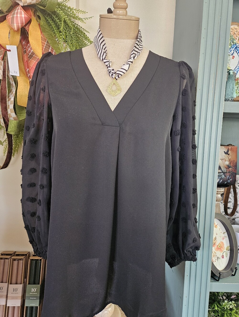 New Black V-Neck Women's Blouse - Classic Chic